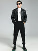 Marco – Black Leather Jacket Men’s Stylish Bomber | Warm and Soft 1