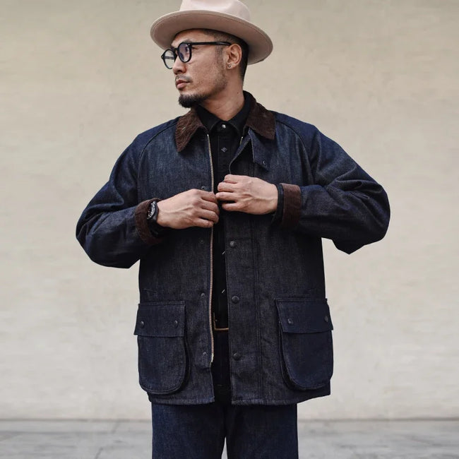 Zane – Men’s Rustic Denim Trench Coat | Durable Elegance 2