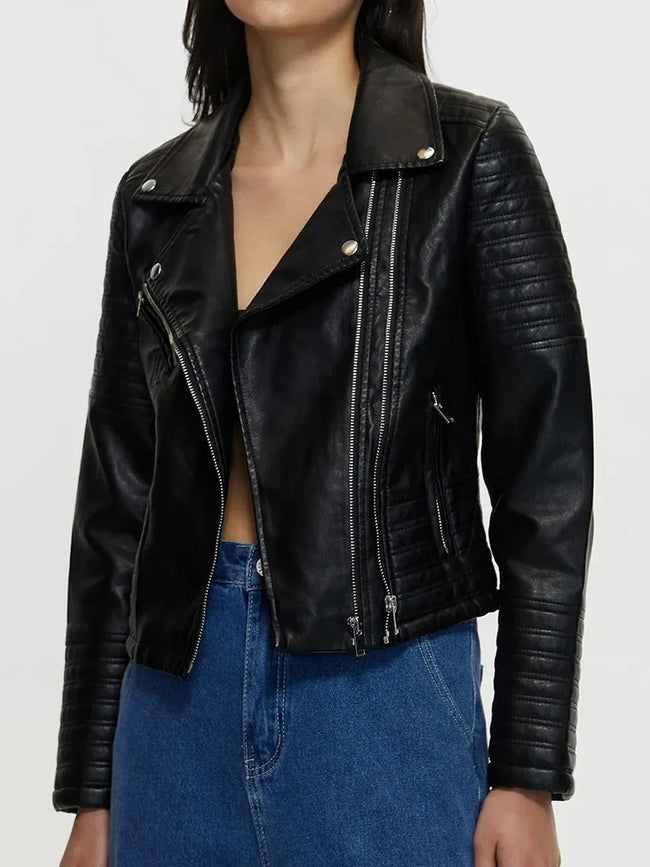 Ava – Leather Jacket Women’s Slim Fit | Biker Style 1
