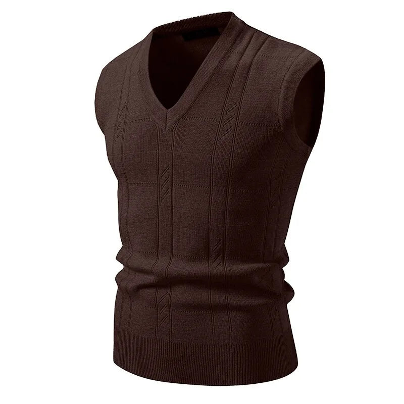 Mark – Sweater Vest Men - Classic V Neck | Knitted Vest 7