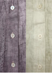 FJØRNA women's linen pleated shirt, lightweight tops with a relaxed fit and classic collar, shown on a model.