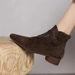 Suede Pointed-Toe Boots - 20
