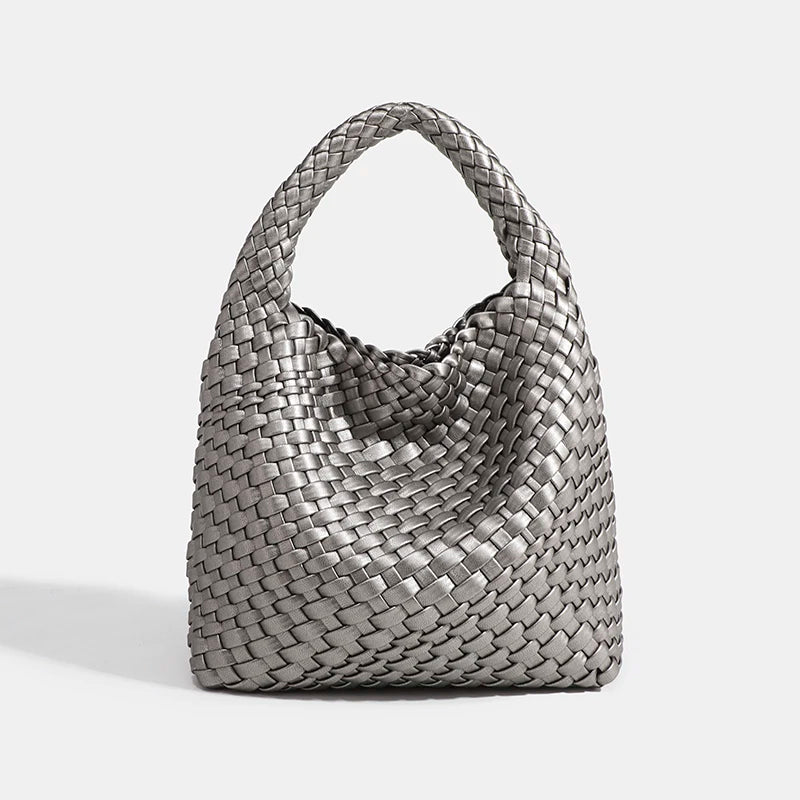 Selma | Woven Leather Shoulder Hand Bag