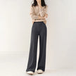 FJØRNA women's merino wool wide-leg joggers, comfortable pants with soft, natural fiber for cozy, stylish loungewear.