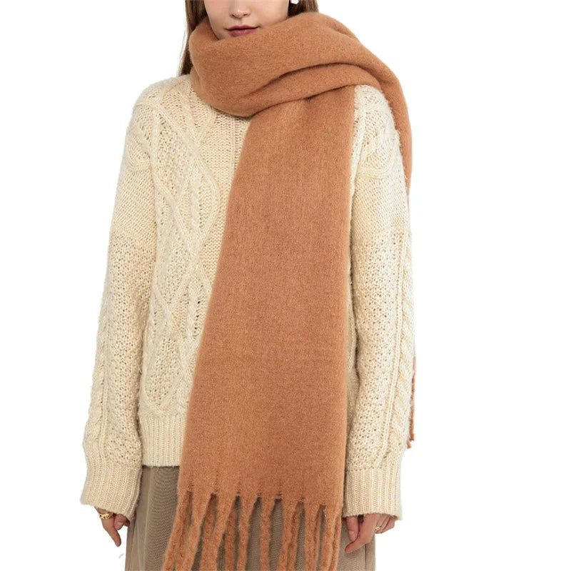 Luxury Winter Scarf Solid Color