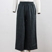 Linen Wide Leg Trousers Women Drawstring Pull-On