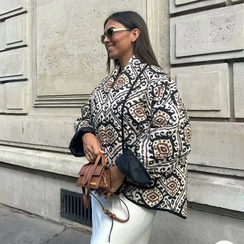 Ava – Women’s Printed Cardigan - Loose Fit | Casual Chic 1