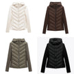 Elegant Hooded Jacket Patchwork