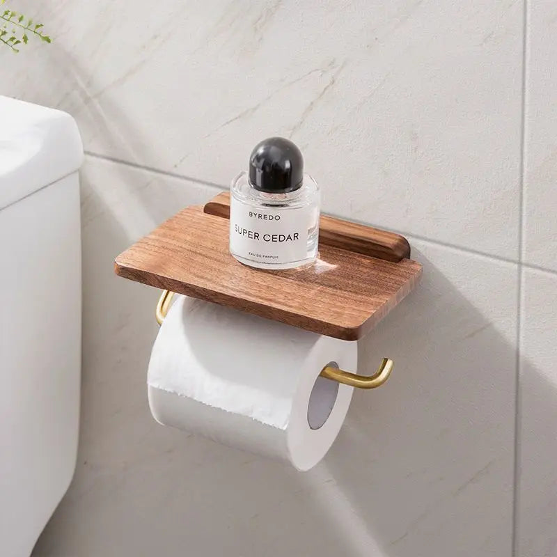 Hepibeth | Premium Toilet Paper Holder with Shelf