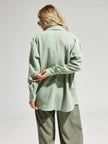 Lacceti Valencia 100% cotton summer shirt in light fabric, displayed flat with collar and short sleeves.