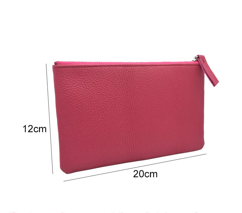 Hazel | Handmade Top-Grain Cow Leather Pouch – 5.11” Zipper Case