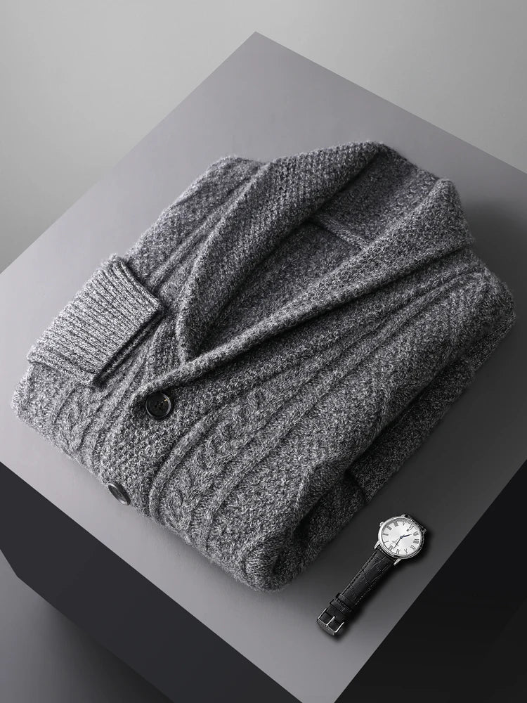 Alex – Men's Cardigan Knitted Stylish Casual | Merino Wool Sweater 3