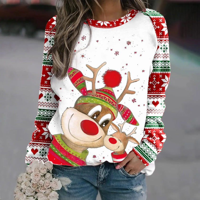 Clara – Christmas Jumper Women’s Stylish 3D Print | Pullover 14