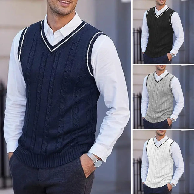 Max – Mens Sweater Vest - Stylish V Neck | Knitted Vest 2