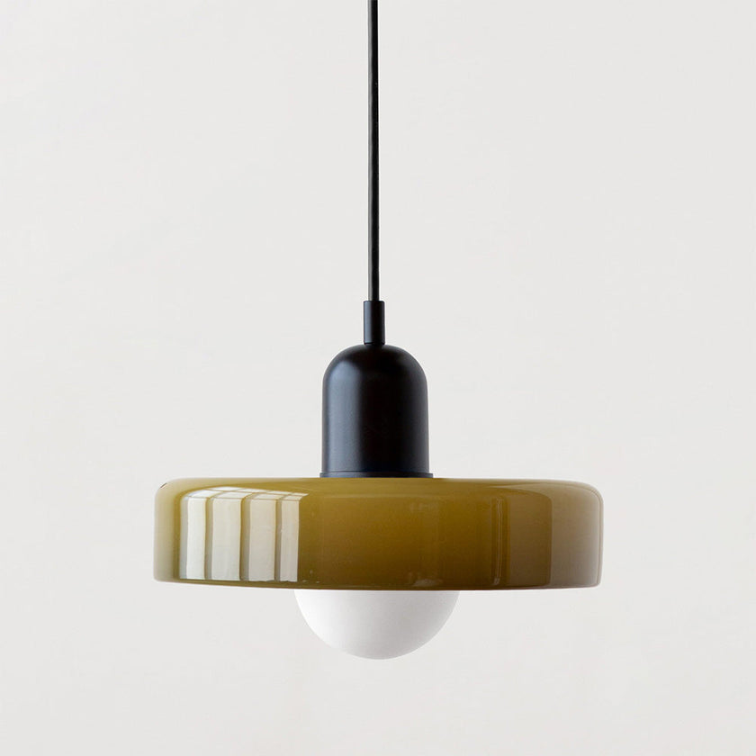 Colorful Glass Pendant Lamp with Adjustable Suspension