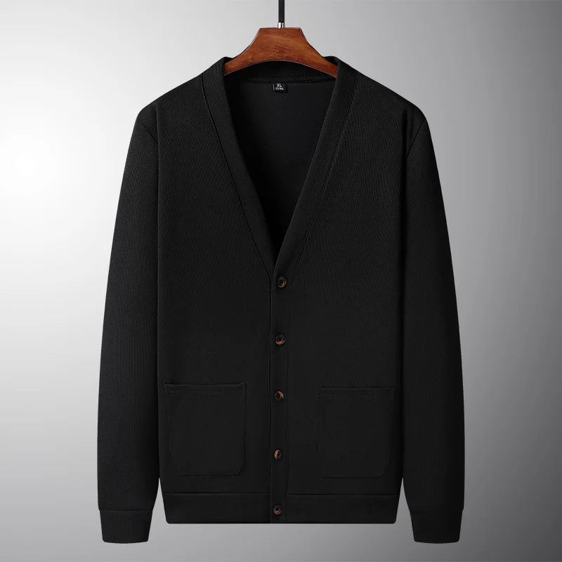 Jack – Men's Black Cardigan | Stylish Knit Outerwear 1