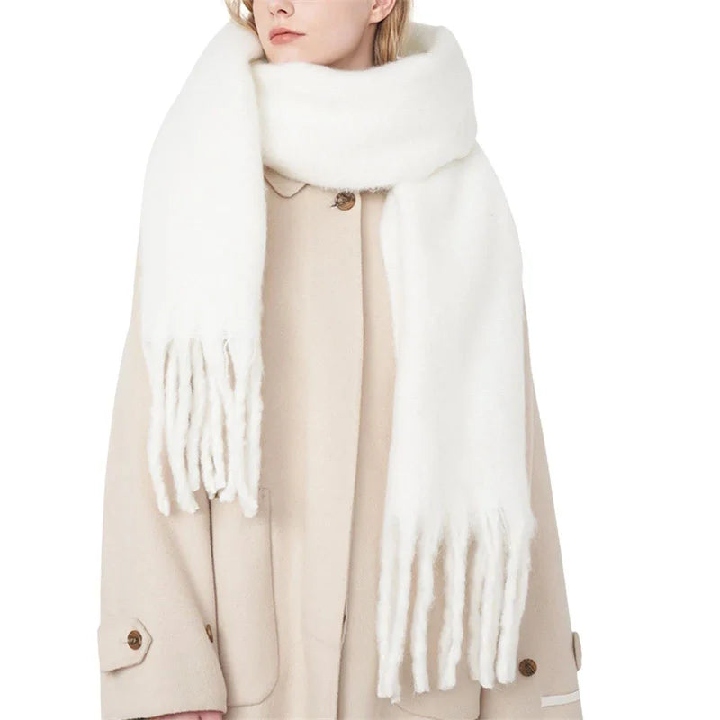 Luxury Winter Scarf Solid Color