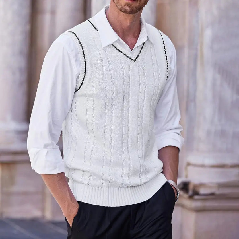 Max – Mens Sweater Vest - Stylish V Neck | Knitted Vest 3