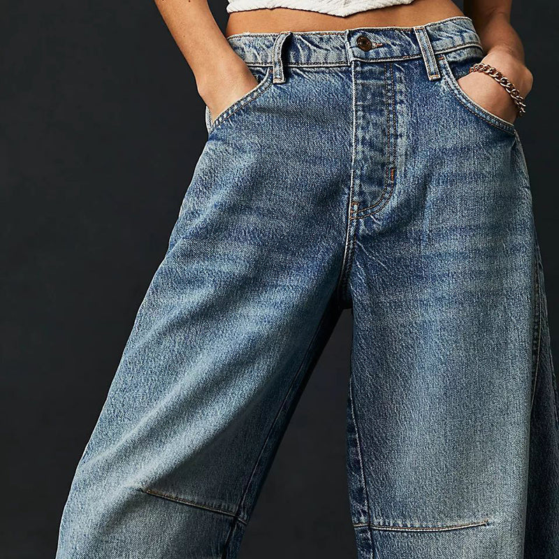 Everly Barrel-Leg Denims