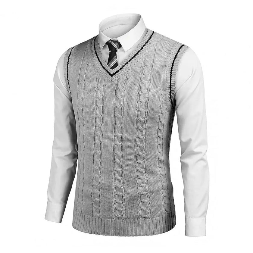 Max – Mens Sweater Vest - Stylish V Neck | Knitted Vest 7