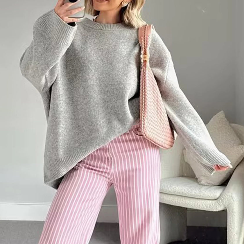 Hannah – Oversized Sweater Women’s Cozy Crew Neck | Pullover 3