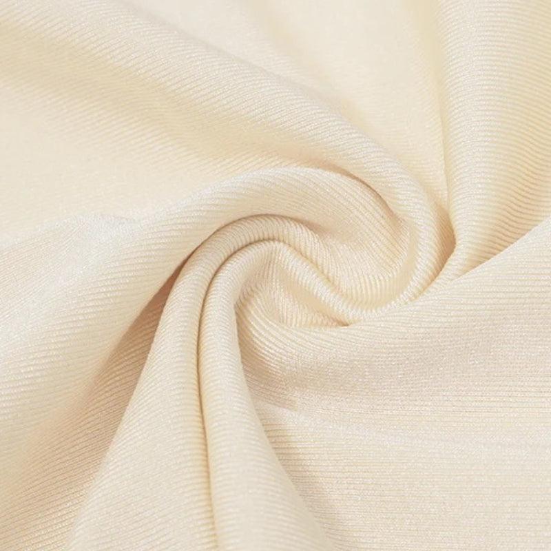 FJØRNA satin bodycon mini dress for women, perfect for parties and cocktails, shown in a sleek, fitted design.