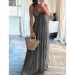 FJØRNA Renly sleeveless long white dress with a flowing silhouette, ideal for elegant summer or formal occasions.