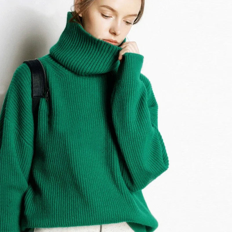 Daisy – Women’s Turtleneck Top + Cozy Oversized | Sweater 1