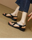 Italian Leather Cross Sandals