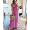 FJØRNA Renly sleeveless long white dress with flowing fabric, elegant and perfect for formal occasions or summer events.