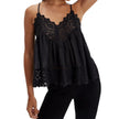 FJØRNA women's lace cami top with trim, featuring delicate lace fabric and stylish design, perfect for layering or casual wear.