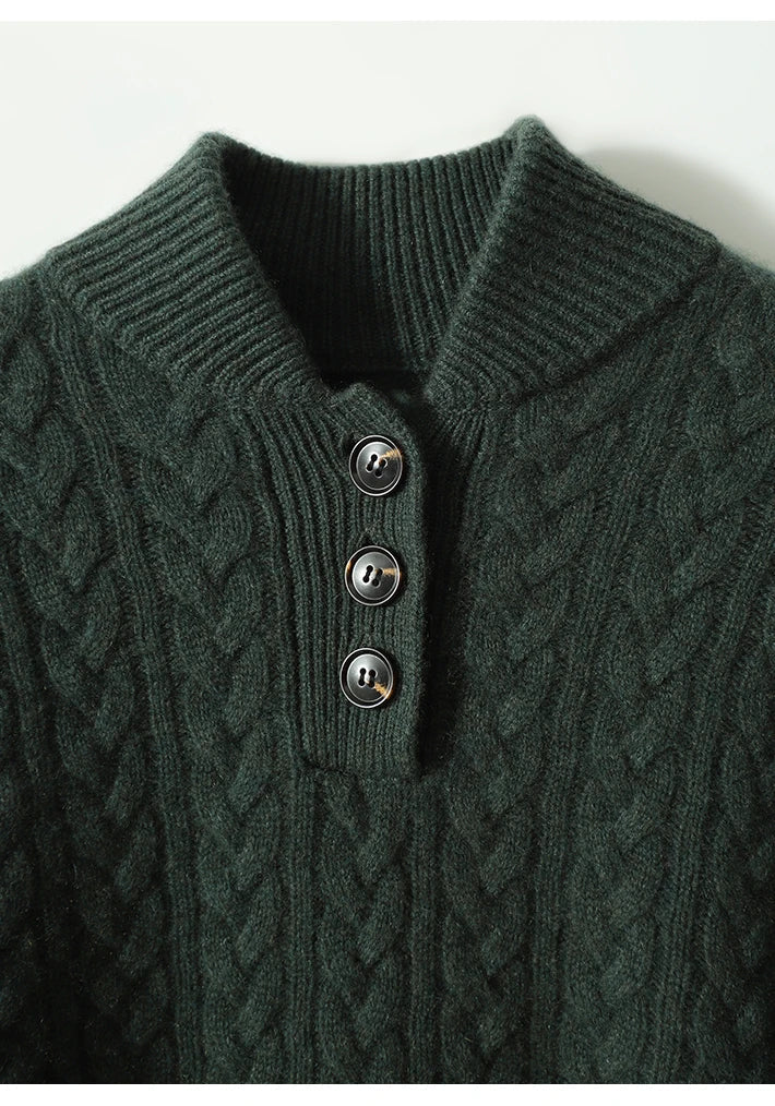 Cashmere Cable Knit Sweater - 18