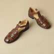 FJØRNA women's Italian leather sandals with adjustable straps, featuring a stylish and comfortable open-toe design.
