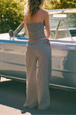 FJØRNA women's knit wide-leg trousers from co-ord set, featuring relaxed fit and soft fabric in a stylish pants design.