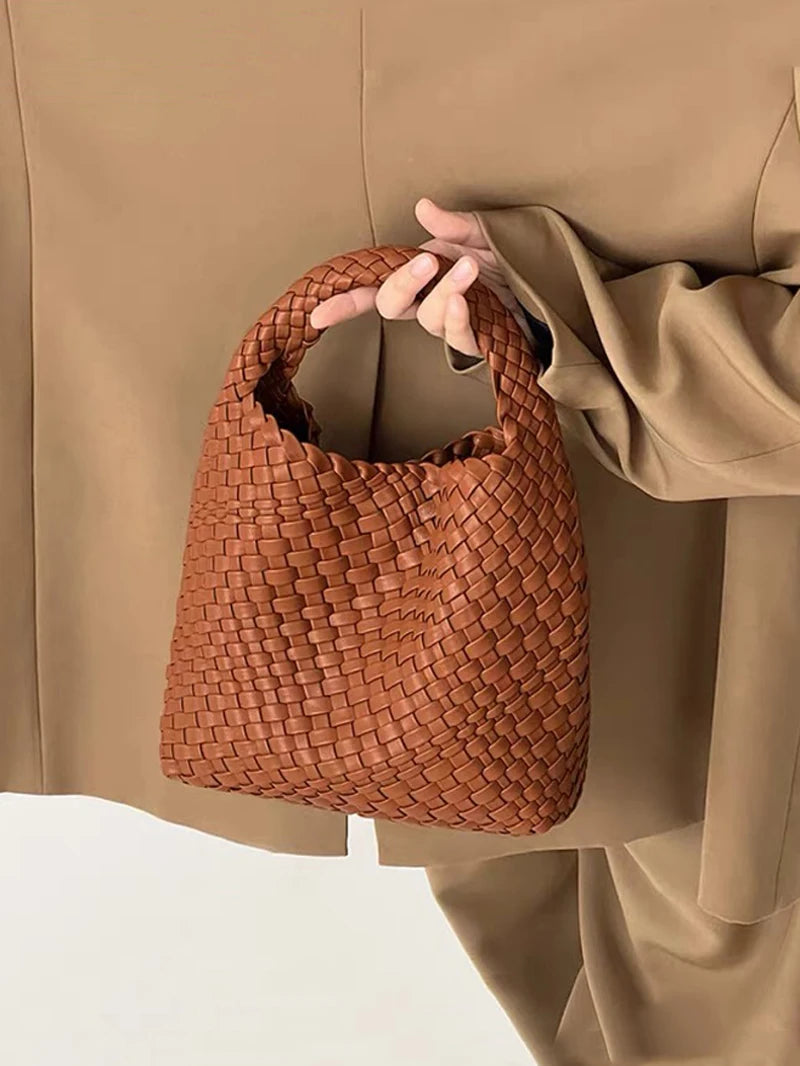 Selma | Woven Leather Shoulder Hand Bag