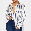 FJØRNA satin blouse for women, stylish women's top with smooth fabric and elegant design, shown in light pink color.