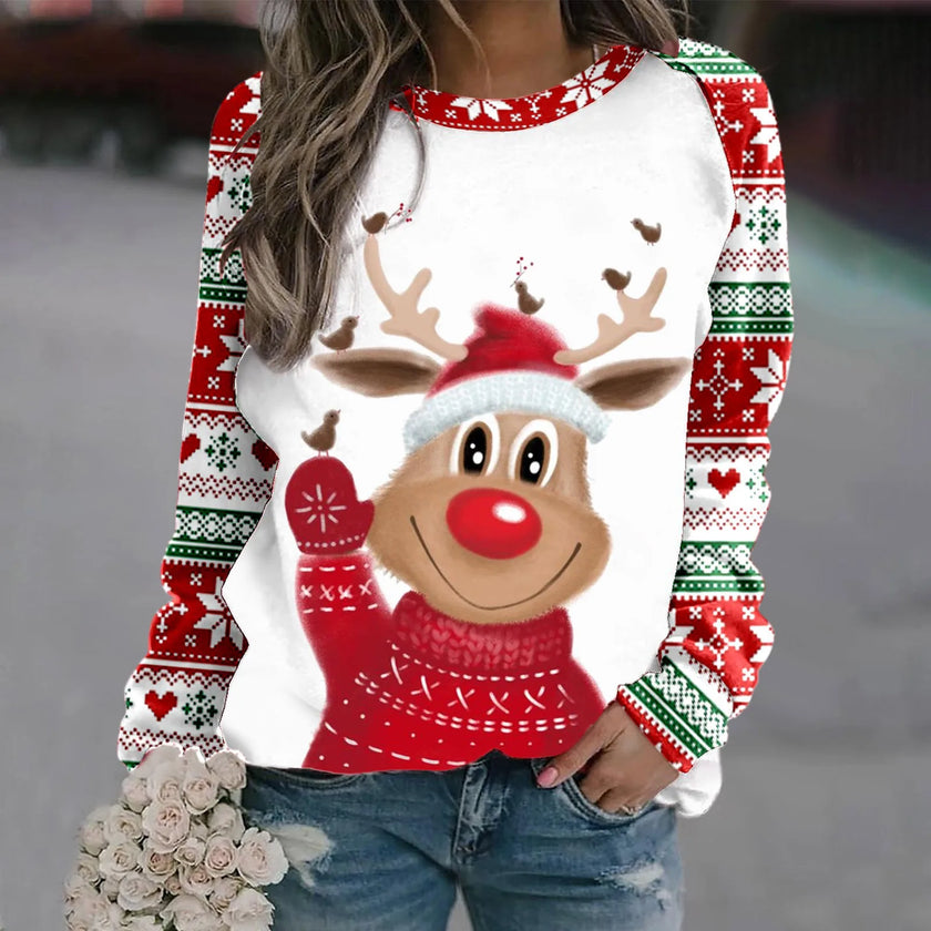 Clara – Christmas Jumper Women’s Stylish 3D Print | Pullover 3