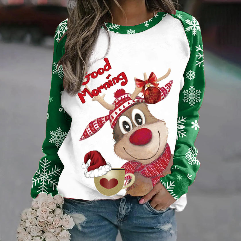 Clara – Christmas Jumper Women’s Stylish 3D Print | Pullover 19