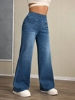 High-Rise Wide Leg Jeans Denim