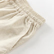 FJØRNA women's cotton linen wide-leg trousers with drawstring, pull-on style, relaxed fit, and casual chic design.