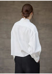 Linen Shirt Women Pleated Long Sleeve