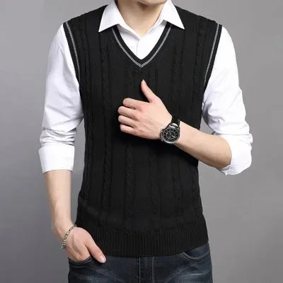 Max – Mens Sweater Vest - Stylish Knit | V Neck Design 1