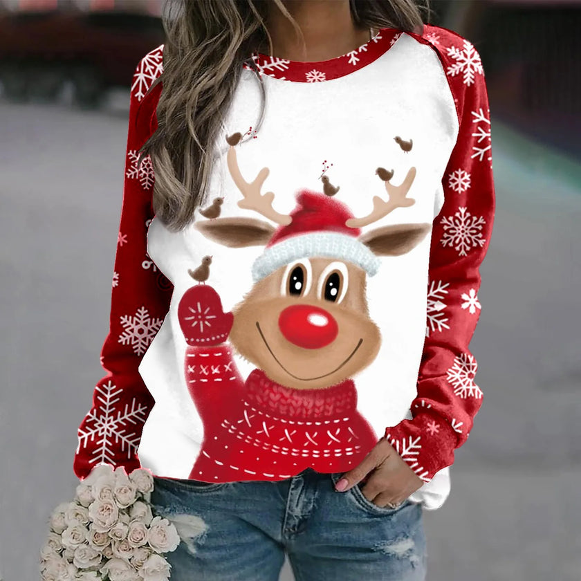 Clara – Christmas Jumper Women’s Stylish 3D Print | Pullover 1
