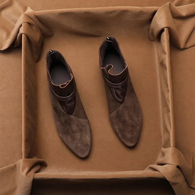 Suede Pointed-Toe Boots - 2