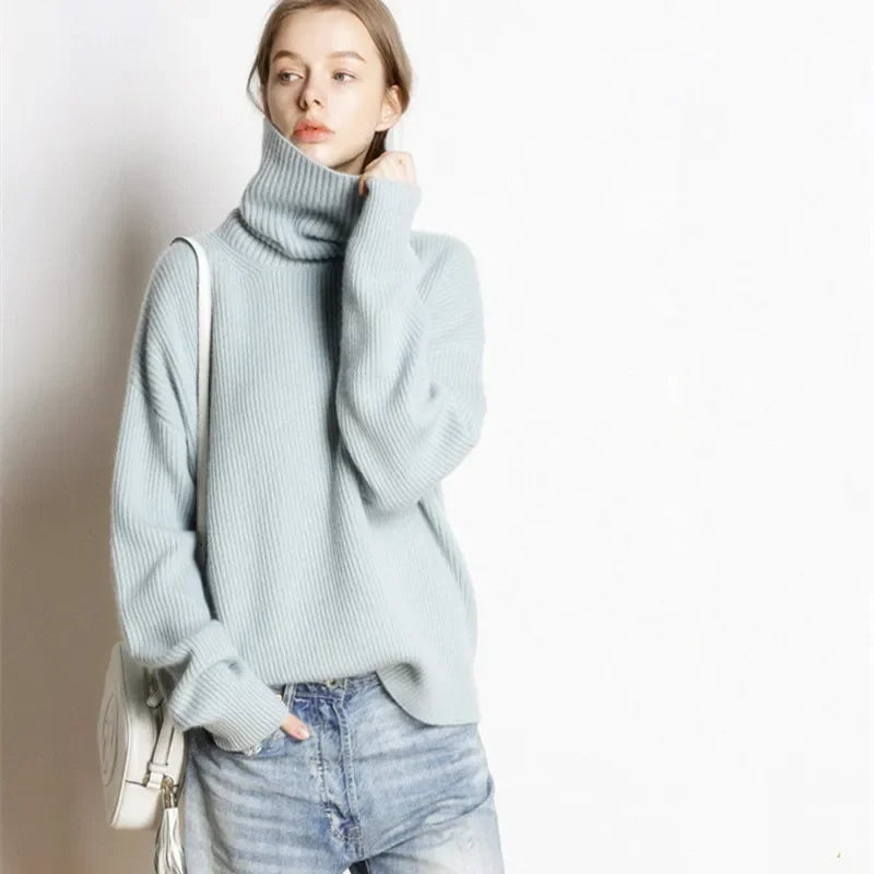 Daisy – Women’s Turtleneck Top + Cozy Oversized | Sweater 4