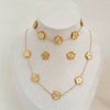 Linnea | Timeless Clover 3-in-1 Stainless Steel Jewelry Set: Necklace, Bracelet, and Earrings