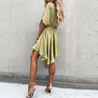 FJØRNA stylish summer mini dress in casual wedding style, featuring light fabric and a flattering fit, perfect for warm-weather occasions.