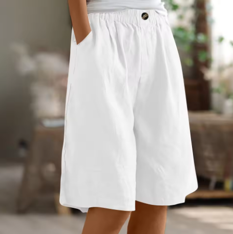 FJØRNA Renee™ Comfort Shorts in soft fabric, shown in a relaxed fit with elastic waistband, perfect for casual wear.