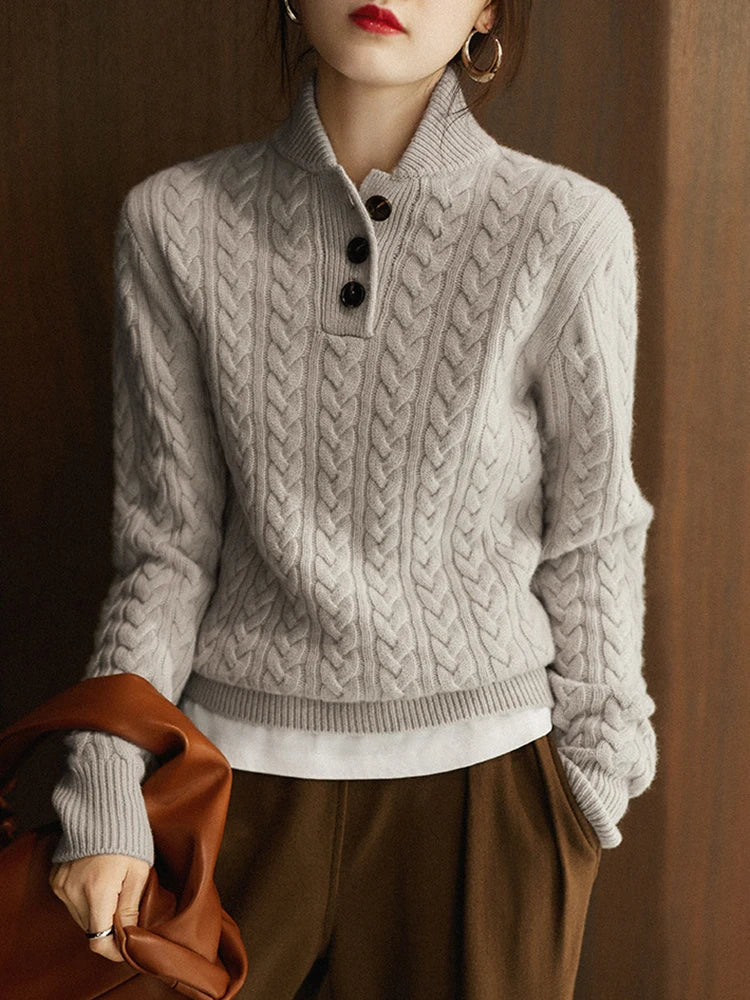 Cashmere Cable Knit Sweater - 13