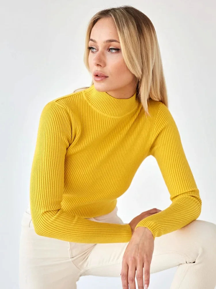Ribbed Turtleneck Sweater